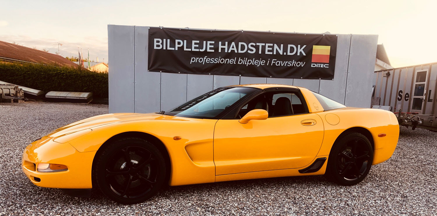 Chevrolet Corvette behandlet hos Bilpleje Hadsten